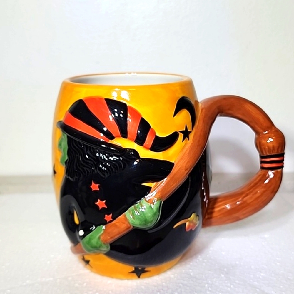 Witch Mug Hand Painted.